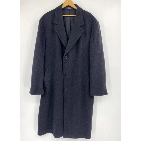 Weatherproof Cashmere Blend Long Dress Overcoat Soft Black Sz 48 - Picture 1 of 8